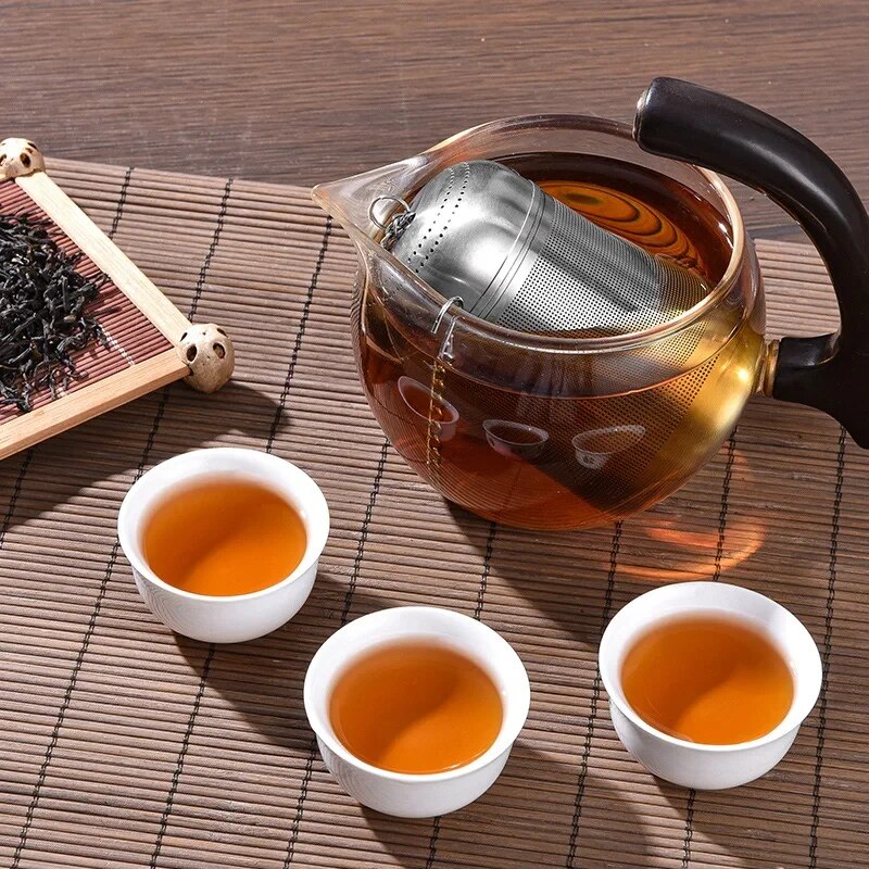 Coador de chá de aço inoxidável, infusor de chá, folhas de chá, tempero, bola, bule, malha fina, filtro de café, aparelho de chá