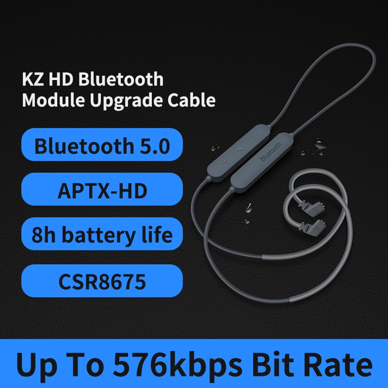 Auricular KZ 5,0 Bluetooth Aptx HD CSR8675 módulo Cable de actualización de auriculares aplica auriculares originales KZ AS10 ZST ES4 ZSN ZS10 Pro