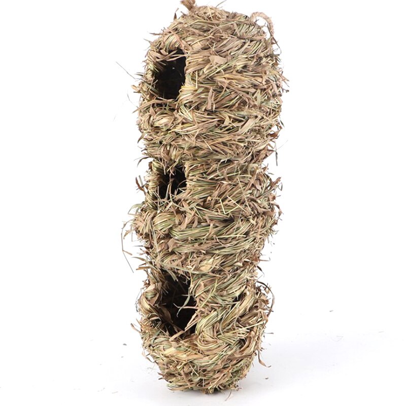 Hanging Bird House Natural Fiber Finch Bird Nest Hut Outdoor Cage