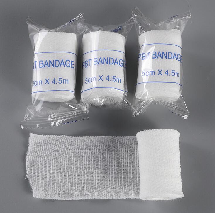Engangs pbt elastisk bandage neutral engelsk førstehjælpstaske tilbehør mesh elastisk hæmostatisk bandage 5*450cm