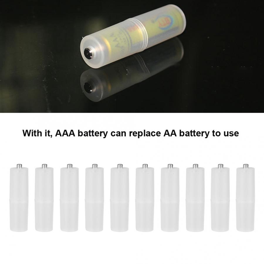 10PCS AAA to AA Size Cell Battery Converter Adapter Batteries Case Box Switcher
