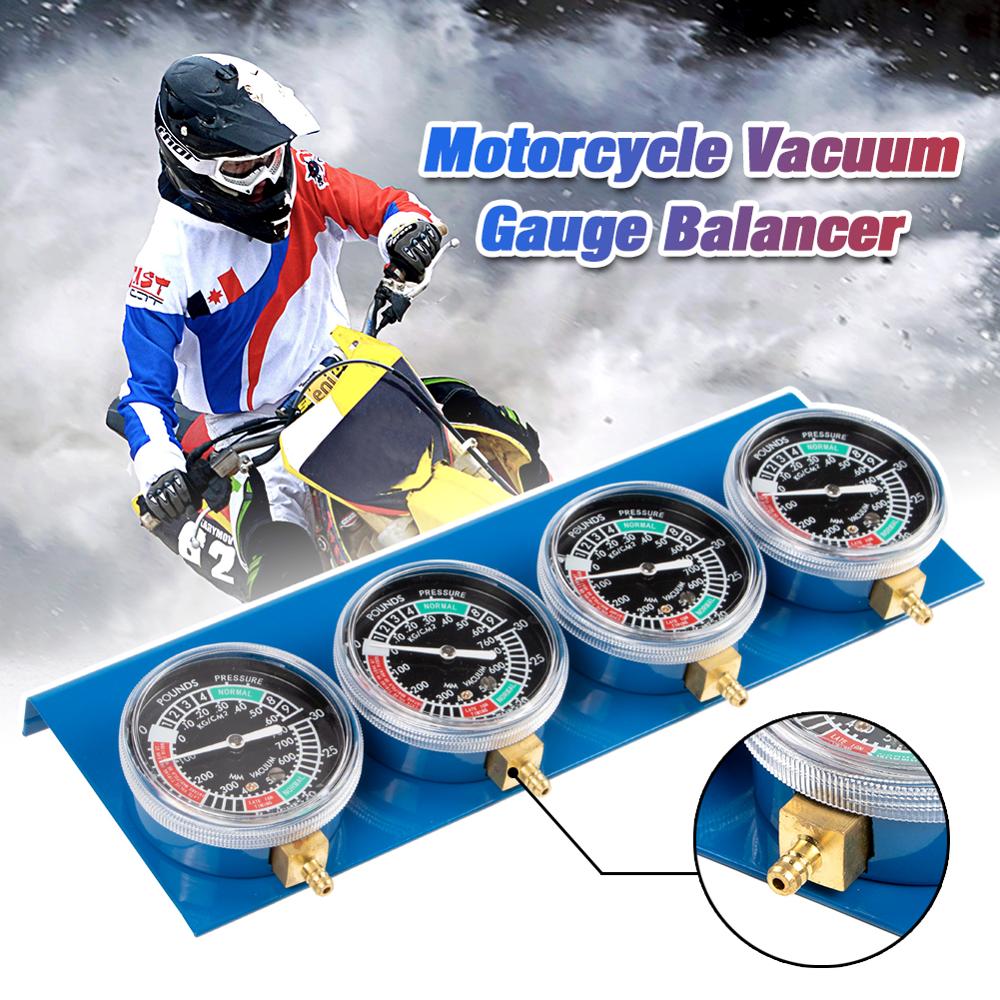 1pc 4 Cylinder Motorcycle Carburetor Fuel Vacuum Synchronizer Tool With Hose Gauge