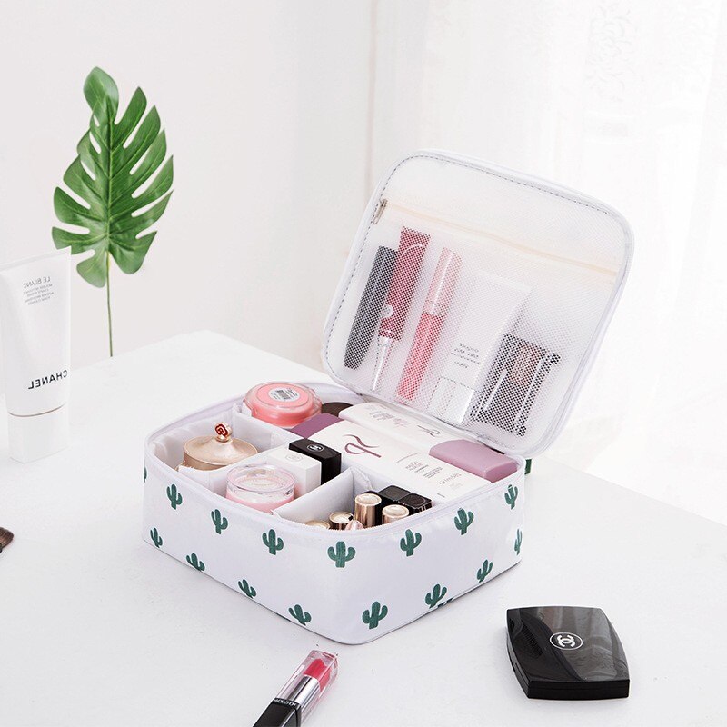 SAFEBET Brand Flamingo Women Cosmetic Bag Organizer Toiletry Kits Necessity Travel Big capacity Waterproof Portable Makeup Bag: B2