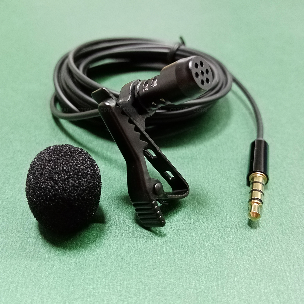 3.5mm mikrofonclips mit halsband und 3m für mobiltelefone, die in vorlesungen sprechen, mit halterung und clip für ansteckmikrofone