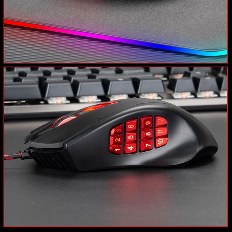 Computer Mouse Gamer Ergonomic Gaming Mouse USB Wired Game Mause 5500 DPI Silent Mice With LED Backlight 17 Button For PC Laptop