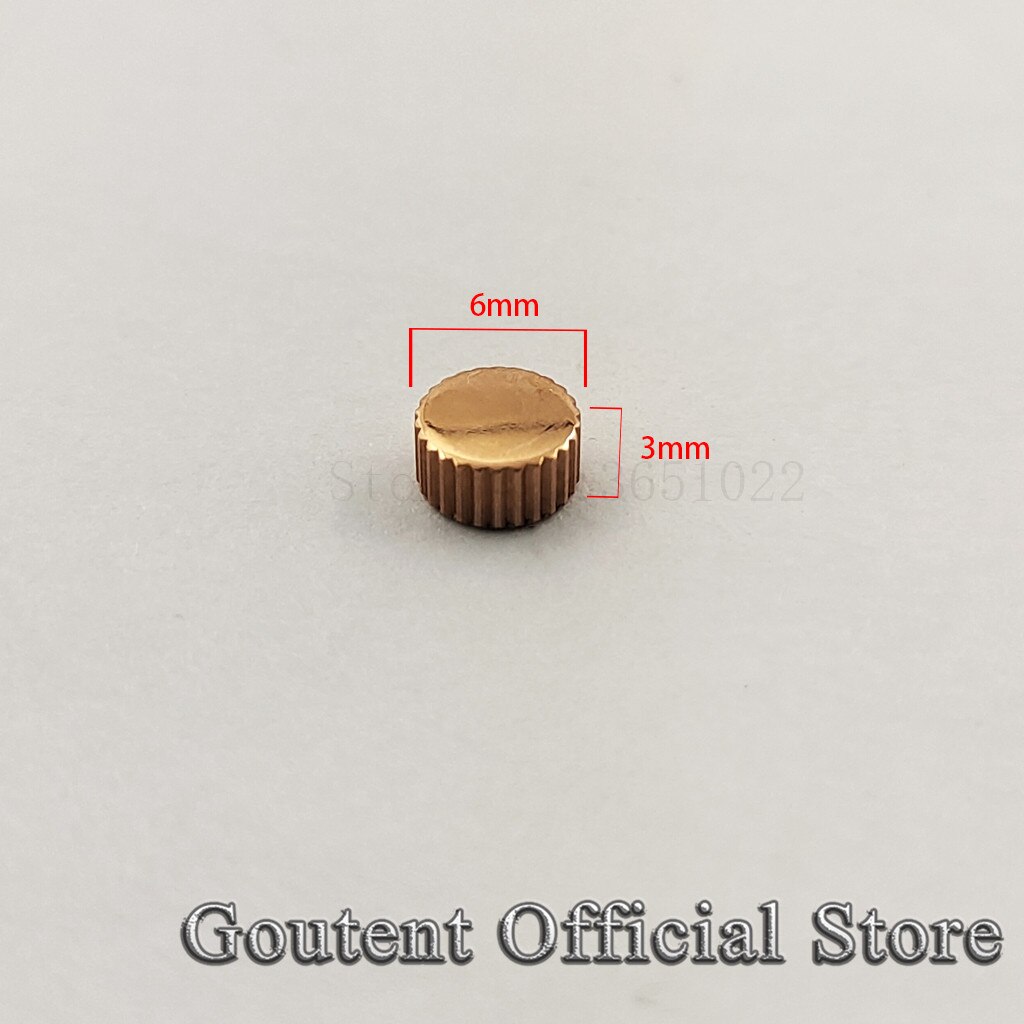 Goutent Rose Gold Steel Watch Crown With Stem Fit 6497/6498 Seagull ST3600/3620 Movement: A2-crown 2