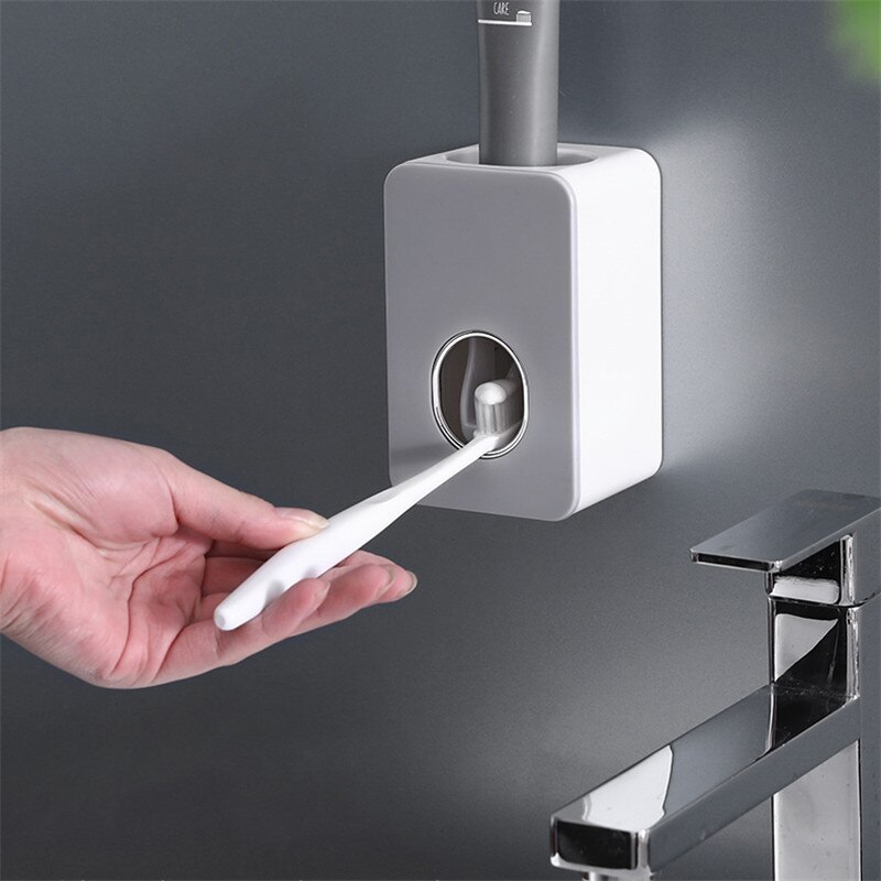 Bathroom Accessories Sets Automatic Toothpaste Dispenser Dust-proof Toothbrush Holder Home Bathroom Toothpaste Squeezer Tool