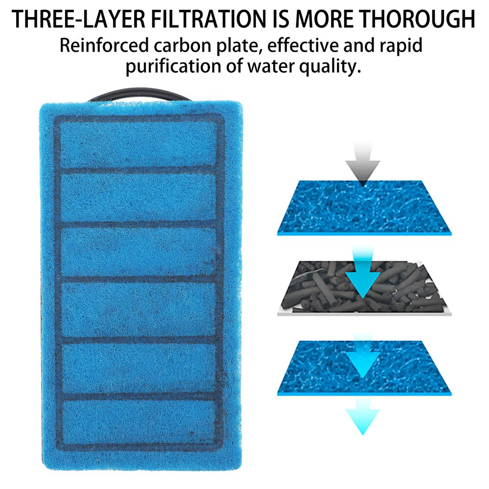 3pcs Fish Tank Filter Board Supply Filter Pad Aquarium Purification Pad