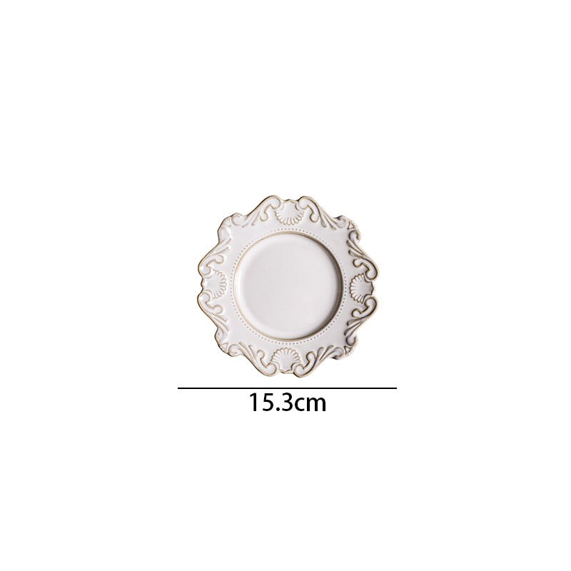 Ensemble d&#39;assiettes et plats en céramique, style Baroque européen, plats modernes pour la maison, Restaurant occidental, plat à Steak de table: A-small