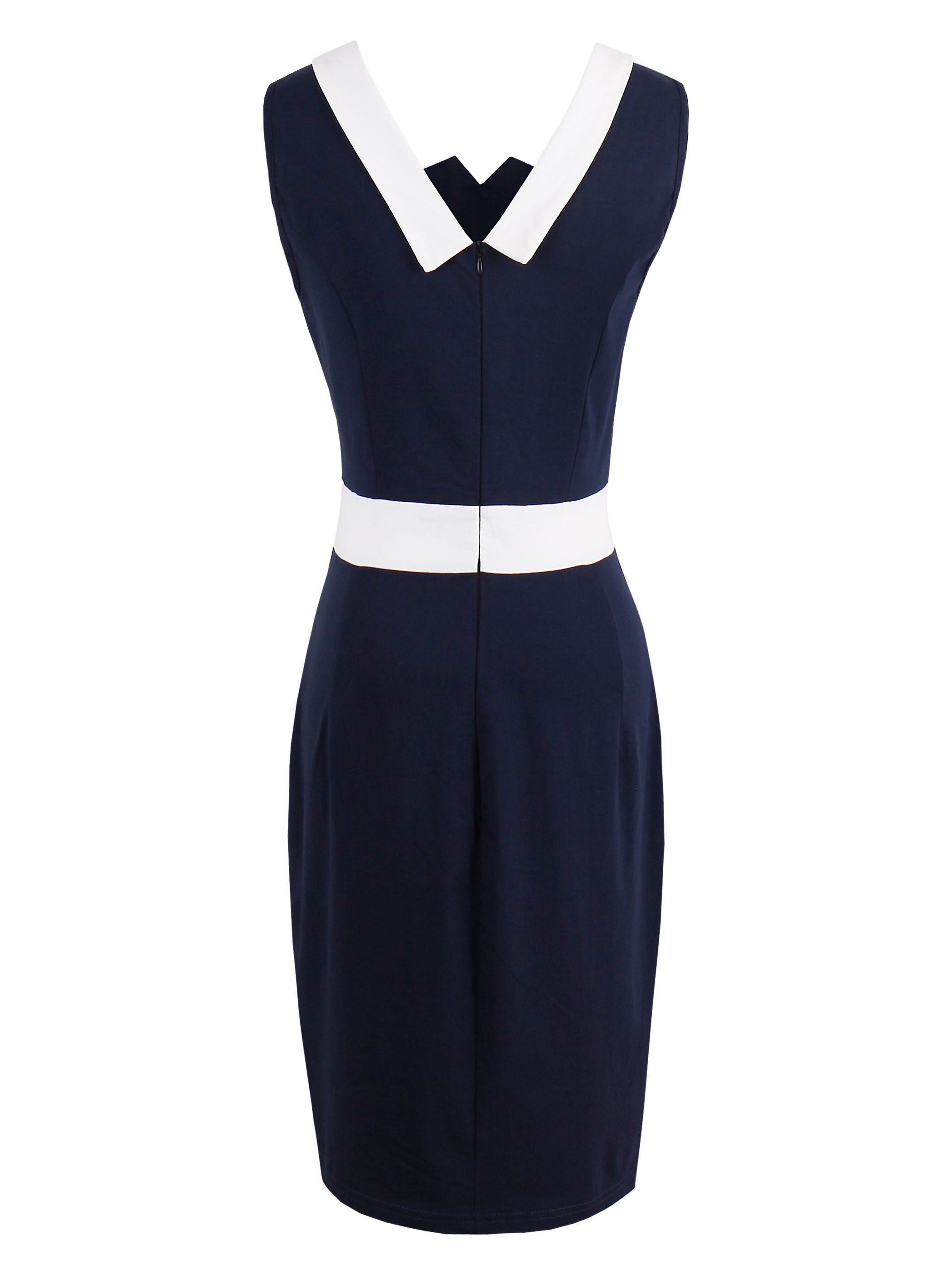 Sommer gothic sexet chic vintage blå plus size kvinder midikjoler bodycon retro kontor dame kvinde goth kjole