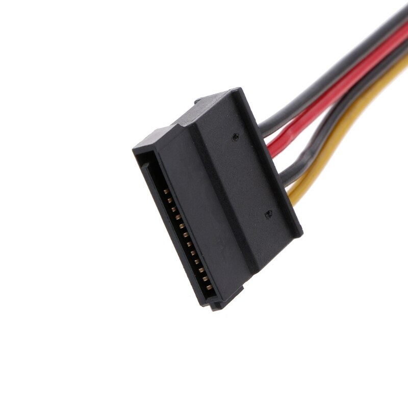 B85A 4-Pin FDD Floppy Male To 15-Pin SATA Female Converter Adapter Power Cable Cord