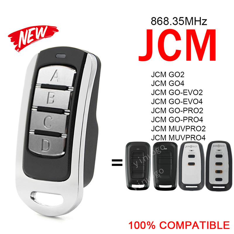 100% Clone JCM GO2 GO4 GO-EVO2 GO-EVO4 GO-PRO2 GO-PRO4 MUVPRO2 MUVPRO4 Télécommande de Garage 868.35MHz Ouvre-porte de Garage