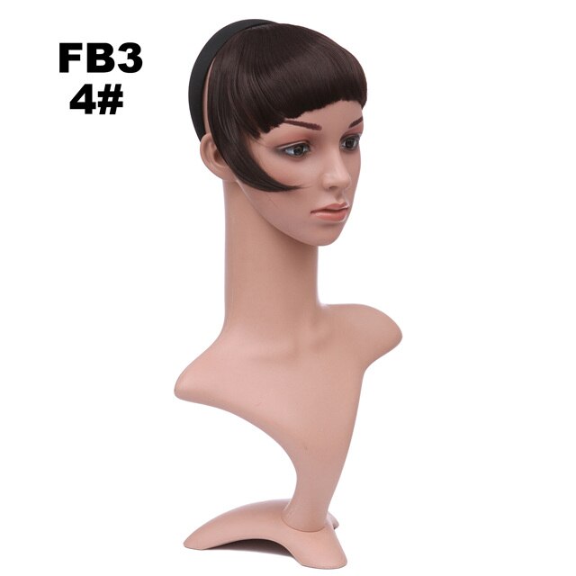 Girlshow – frange synthétique frange courte avec tresses, bandeau, frange émoussée FB3, 6 pouces, 16 couleurs disponibles, 50g, 1 pièce: FB3 Color 4