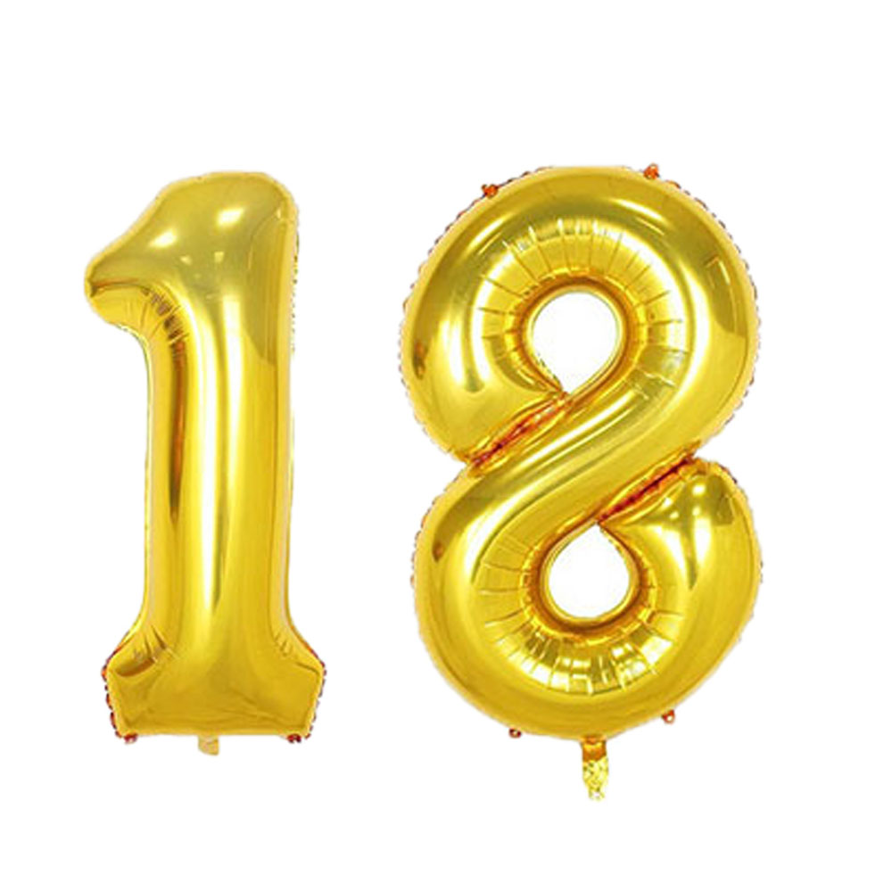 40 pulgadas 10 11 12 13 14 15 16 17 18 19 Globo Oro rosa Plata 10.o 11.o 12 13 14o 15o Decoración de de cumpleaños Globos: Color zafiro profundo