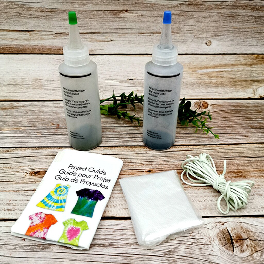 Kit DIY de tela de camisa con bandas de goma de 2 colores para todas las personas
