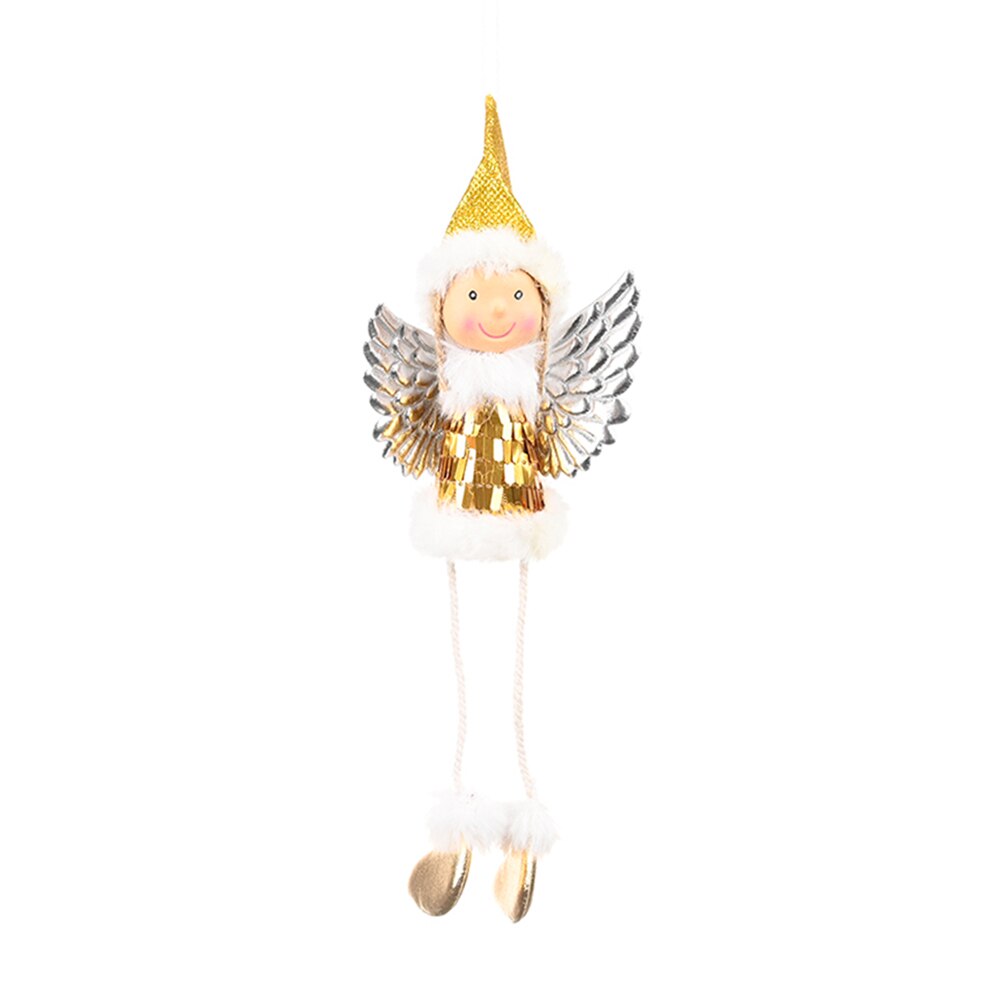 Christmas Feather Sequins Angel Doll Chrismas Tree Decoration Hanging Ornaments Atmosphere Decoration Props: G