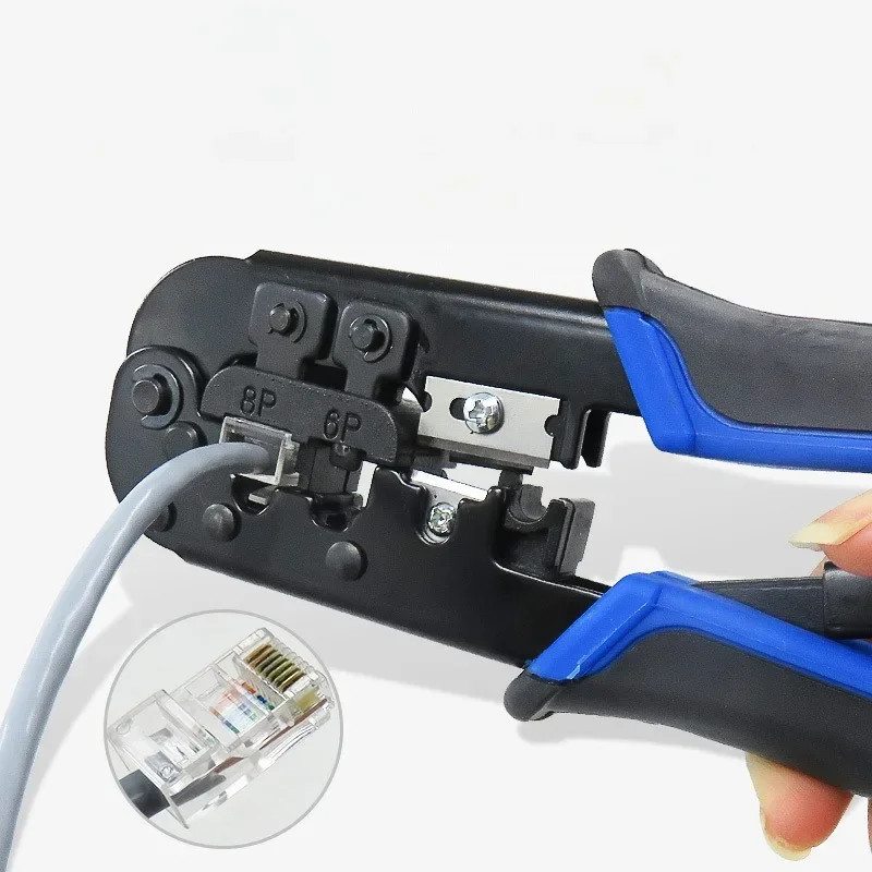 Modulaire Telecom Krimptang Tool Netwerk Kabel Ratel Krimptang Voor 4P 6P 8P RJ-11/RJ-12 RJ-45