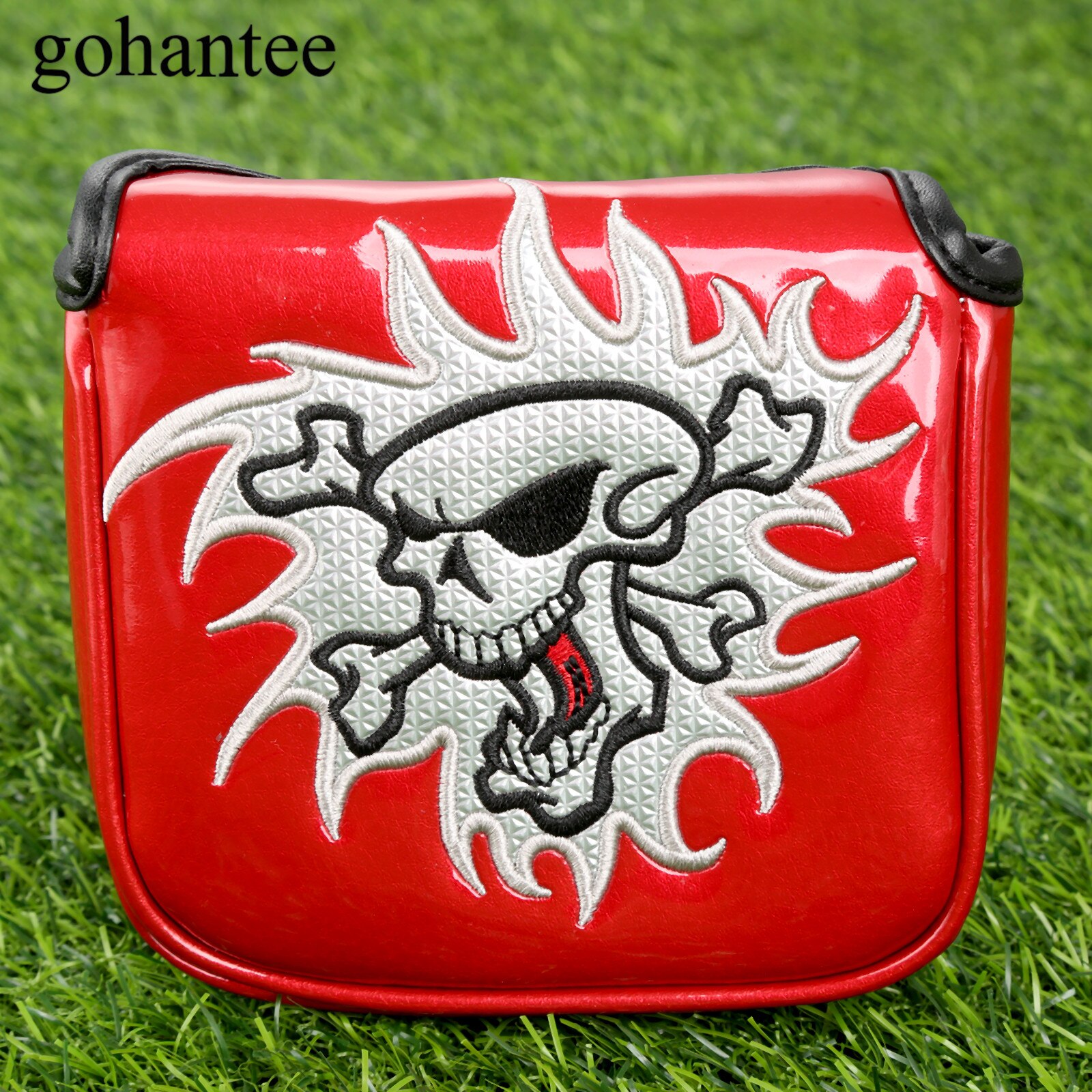 1 Pc Square Golf Putter Headcover PU Leather Golf Club Head Covers With Magnetic Closure Fit All Mallet Style Putters 4 Colours: Red