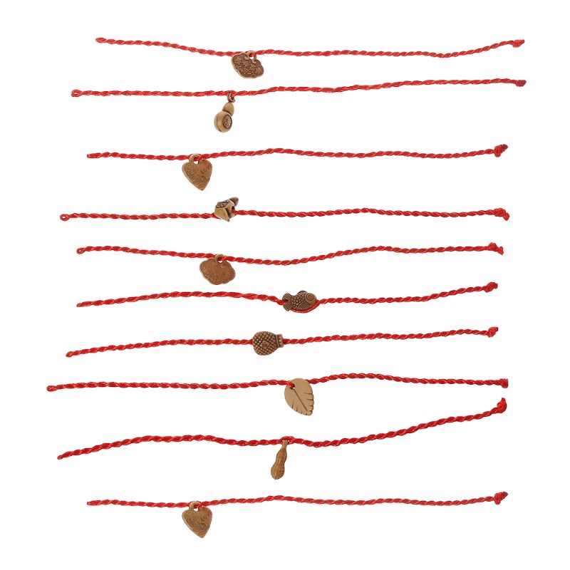 10Pcs Handmade Lucky Knitting Red String Braided Friendship Lovers Bracelets N58F