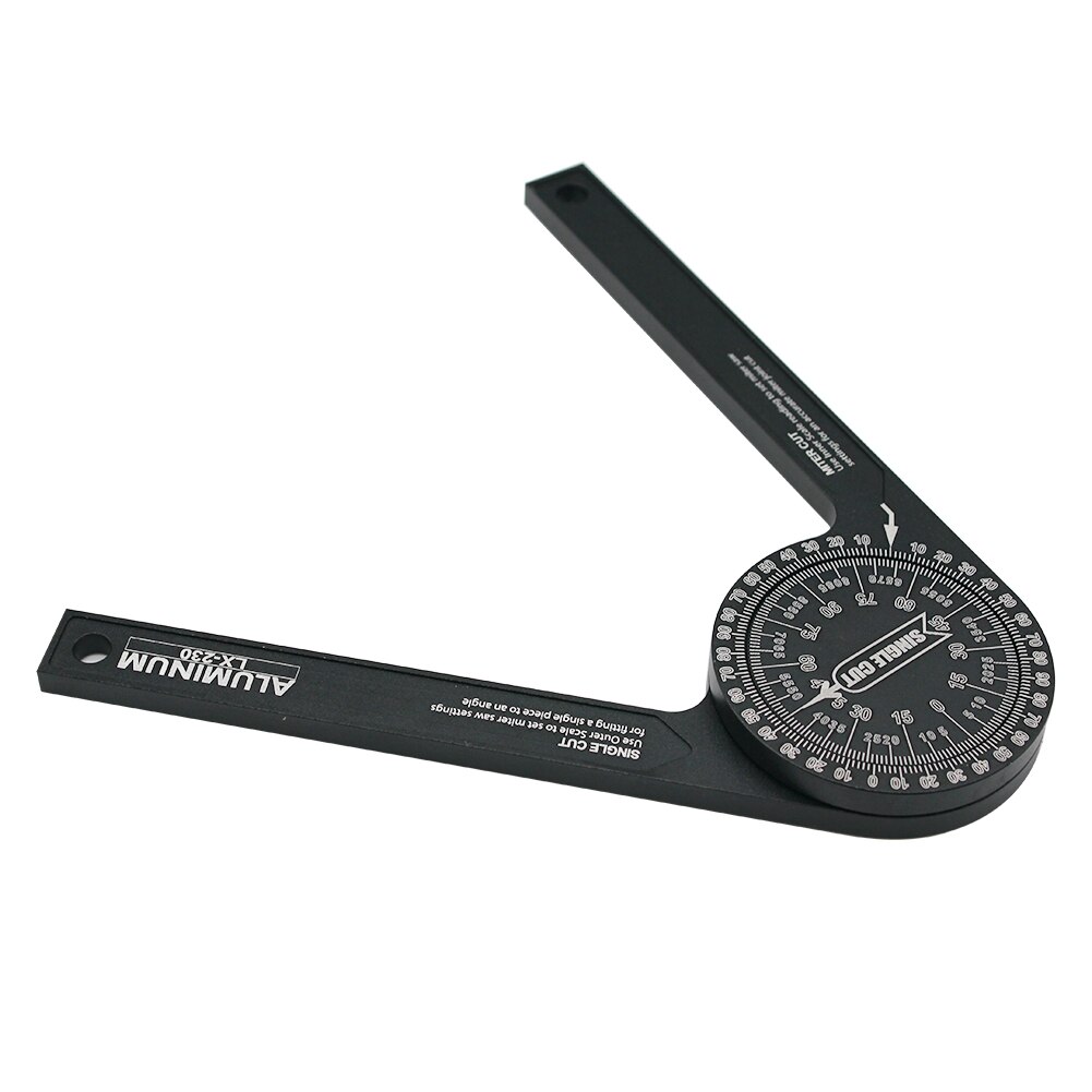 Multi-functional Aluminum Round Head Angle Ruler Woodworking Gadget Depth Measurement Mathematical Measurement Tool