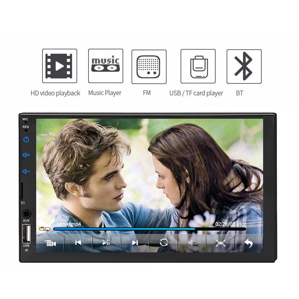 2 Din Capacitance Touch Screen Car MP5 Player with Bluetooth FM Radio Receiver Support Rear Camera external microphone radio