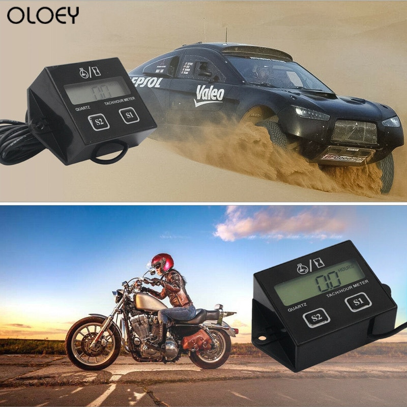 Neueste Digitale Motor Tach Stunde Meter Tachometerlehre Induktive