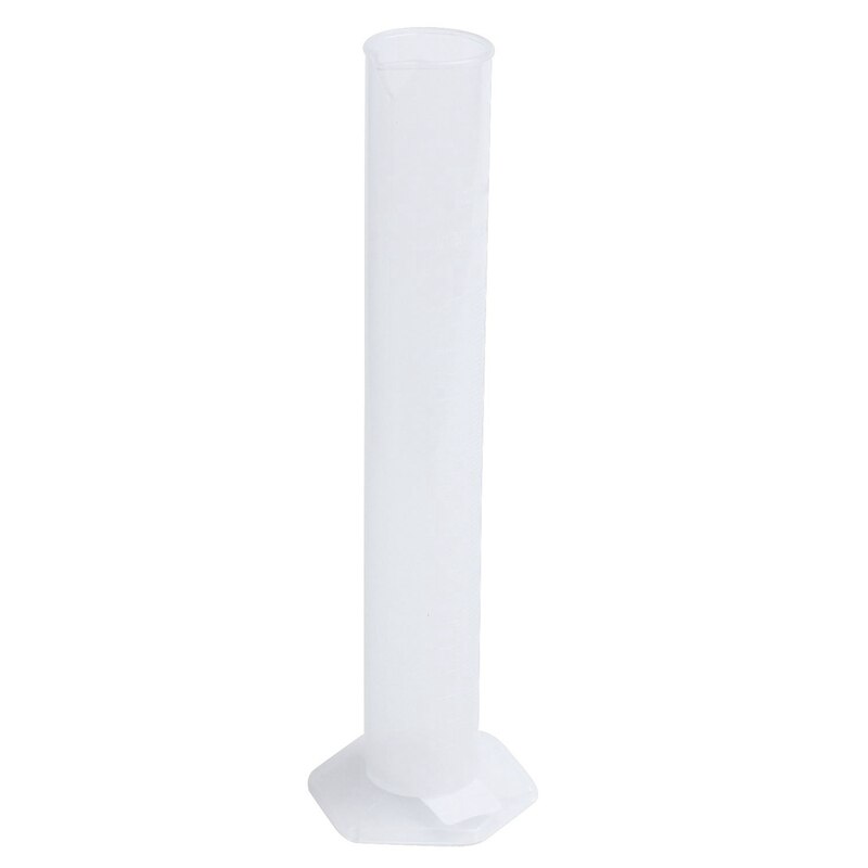 1 Pcs Chemistry Set Measuring Tool Plastic Graduated Cylinder 100ML & 1 Pcs 50 Ml Transparent Plastic Graduated Tube