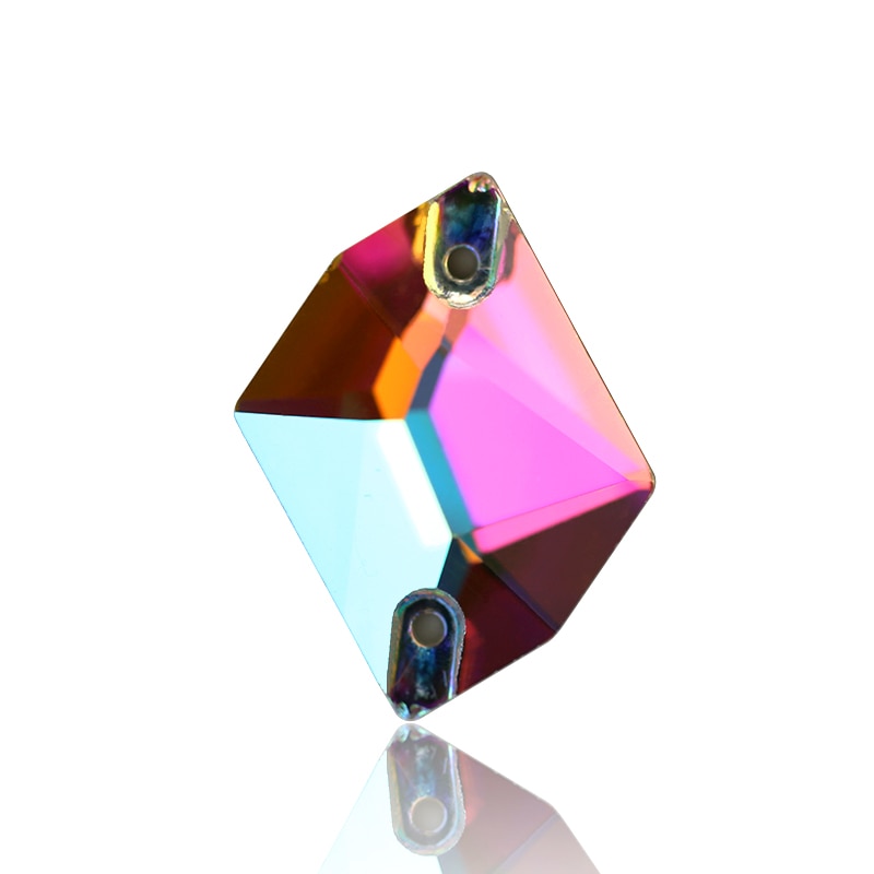 AAAAA Cosmic 3size Peervorm Crystal AB Sew Op Steentjes Platte Achterkant Kristallen Naaien Strass Kristallen Steen