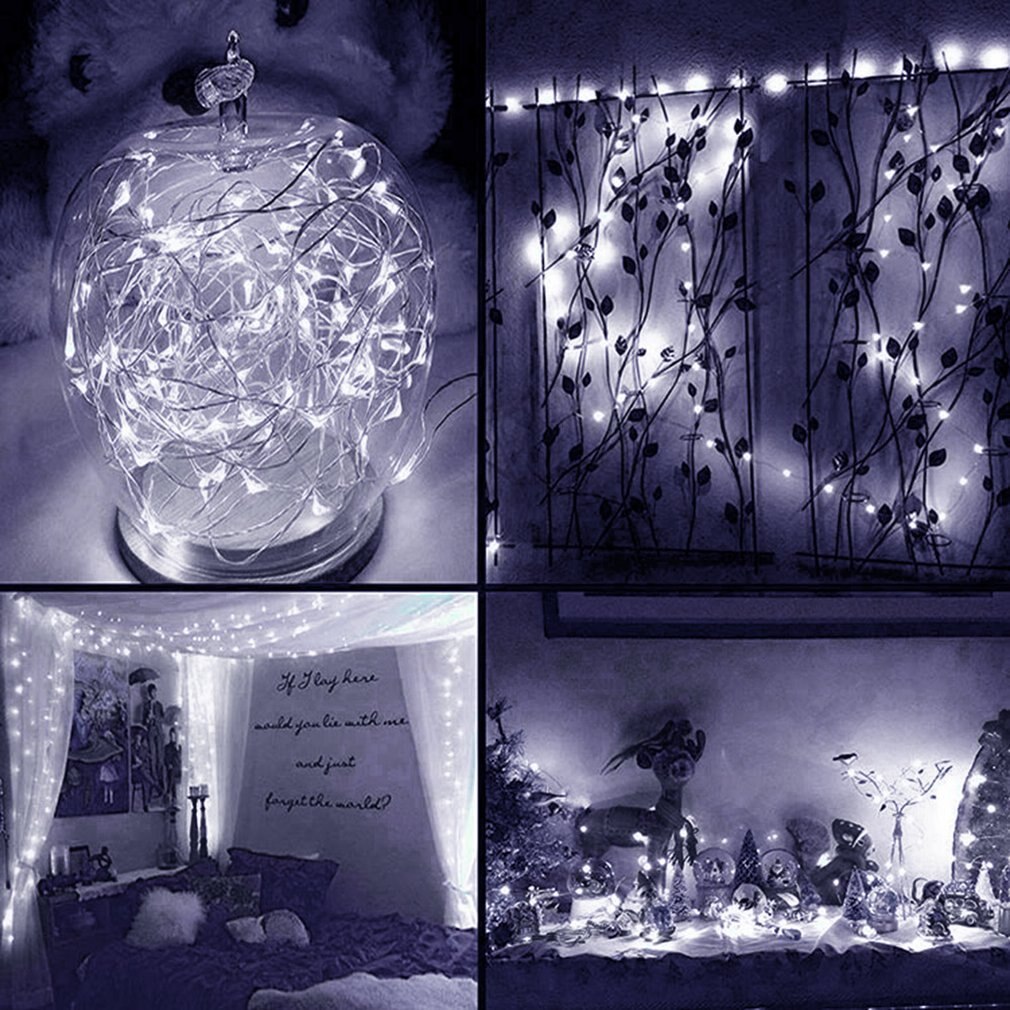 Batterie Betrieben 3 Meter Schnur Licht mit 30 LEDs Weihnachten Hochzeit Party Dekor LED Kupfer Draht Licht Schnur