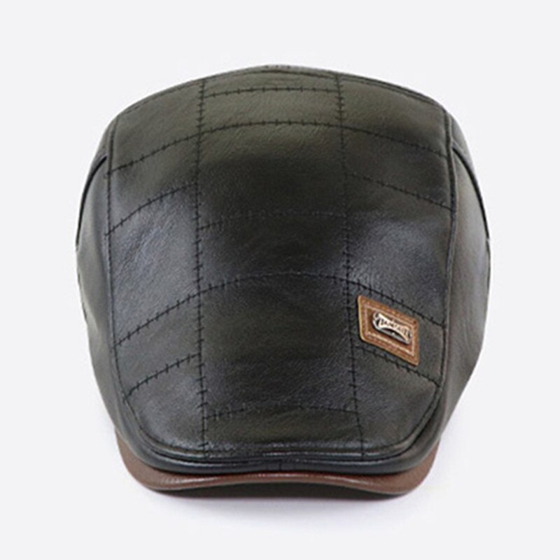 Xdanqinx vinter herrmössa sammet varma basker pu läder vinterhattar för män chapeau justerbar storlek casual märken keps pappas hatt