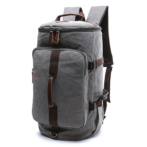 Snap tours de lona bolsa de viaje para los hombres de gran capacidad hombre equipaje de mano durante la noche de lona bolsa de fin de semana de mochila de viaje: GREY-BIG