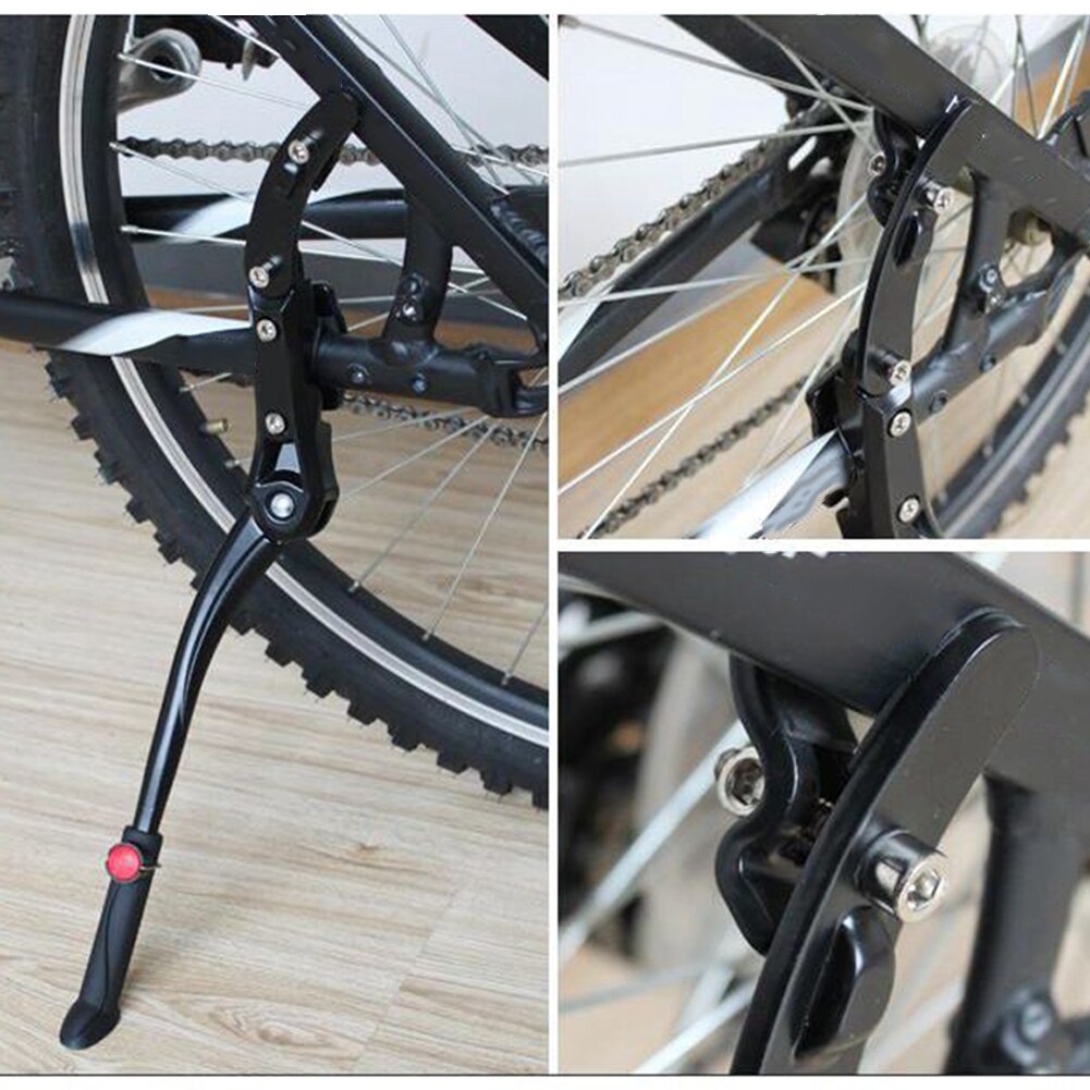 Aluminum Alloy Holder Easy Install Single Leg Center Mount Parts Parking Rack Mountain Bicycle Bike Kickstand Foot Stand Cycling