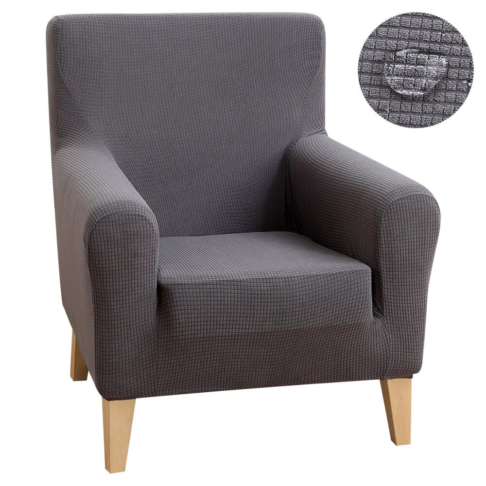 Moderne effen jacquard elastische bankzithoesbeschermer, wasbare hoes, universele bankhoes voor 1 persoon, woondecoratie: H