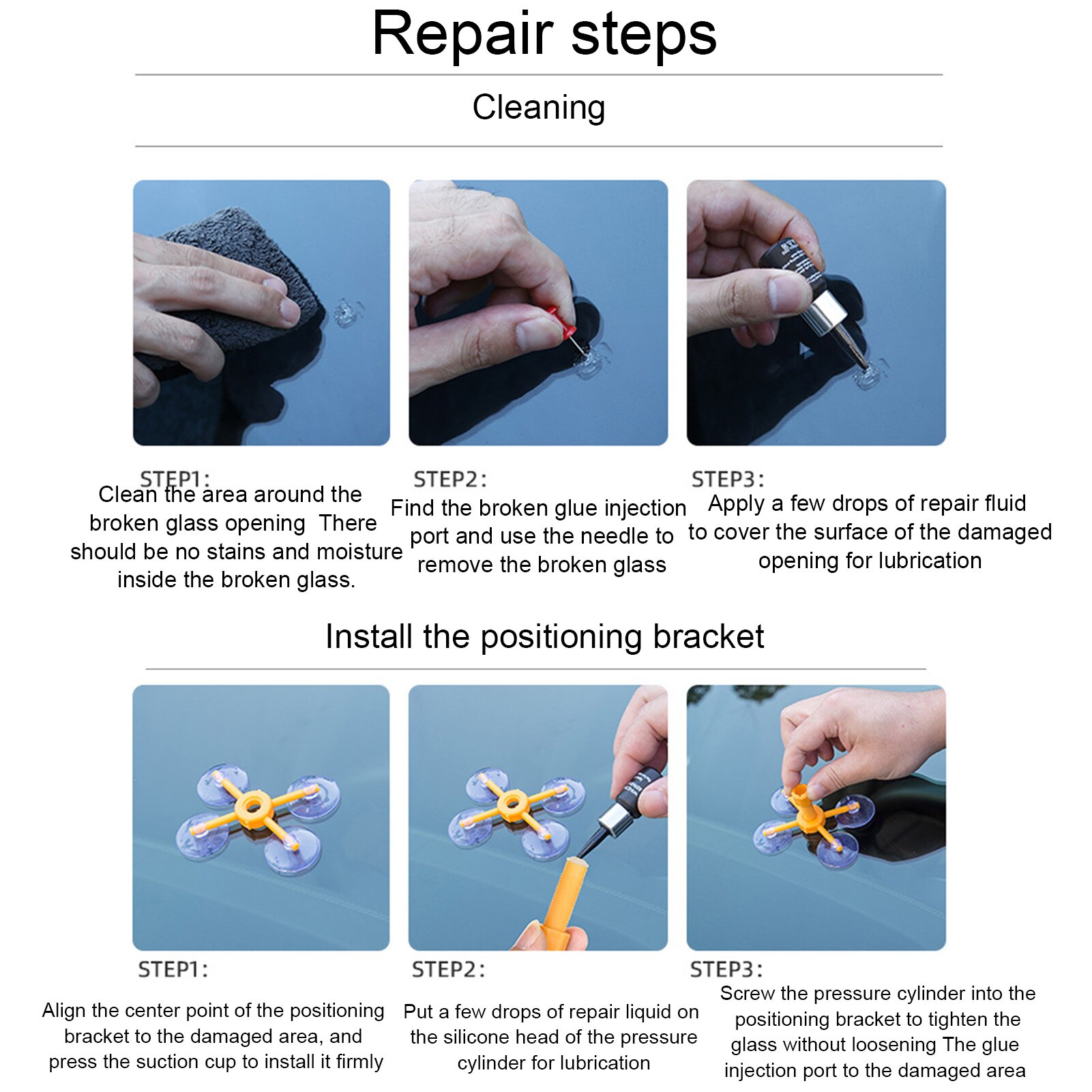 Windshield Repair Kit Auto Windshield Crack Repair Resin Tools Windscreen Crack Remove Auto Glass Restore Set DIY