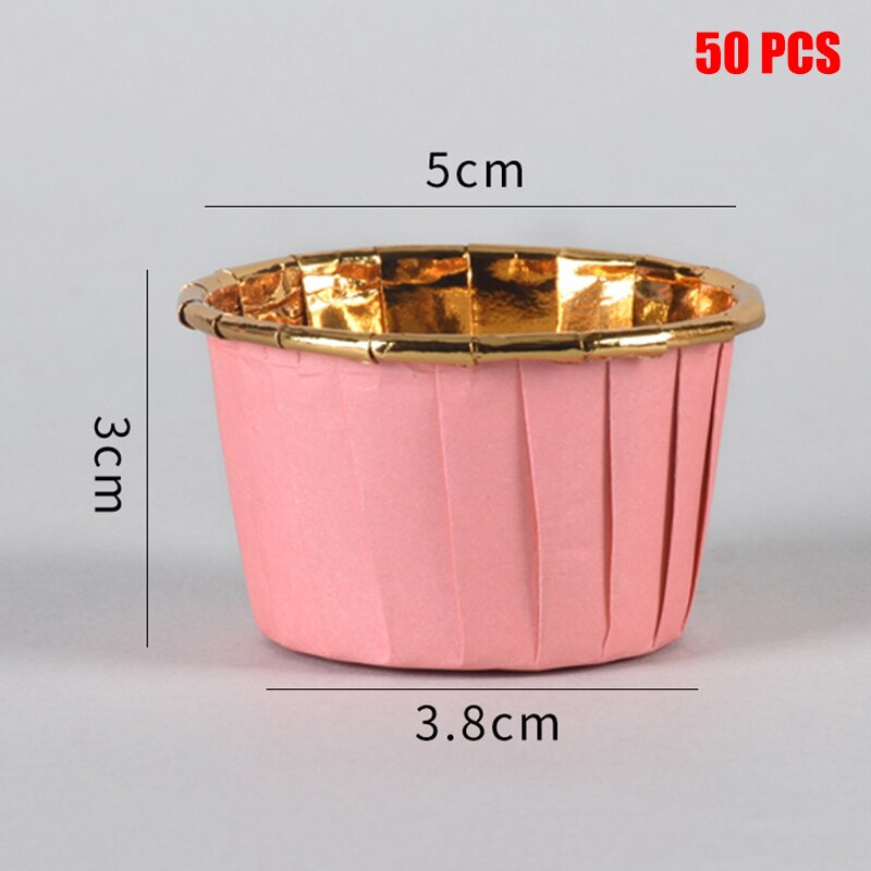 50/100pcs Aluminum Foil Cupcake Paper Cupcake Liner Baking Cups Muffin Cupcake Paper Cups Baking Pastry Tools Bakeware: 5