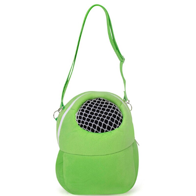 Small Pet Carrier Rabbit Cage Hamster Chinchilla Travel Warm Bags Cages Guinea Pig Carry Pouch Bag Breathable Pig Carry Bag: Green / S