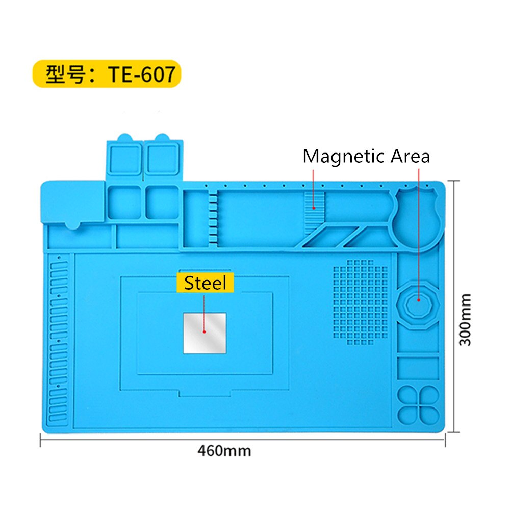 High-density Silicone PCB BGA Heat Insulation Silicone Soldering Pad Mobile Cell Phone Repair Maintenance Platform Desk Mat: Default Title