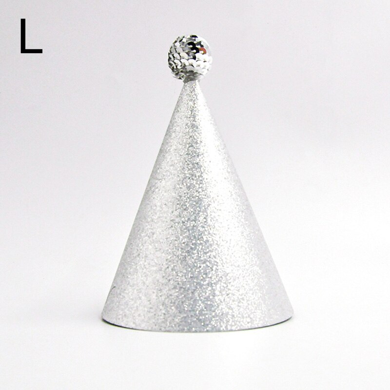 Happy Birthday Party Hats Paper Gold Sequin Birthday Cap Baby Shower Kids Adults Birthday Party Decorations Hats Supply: L
