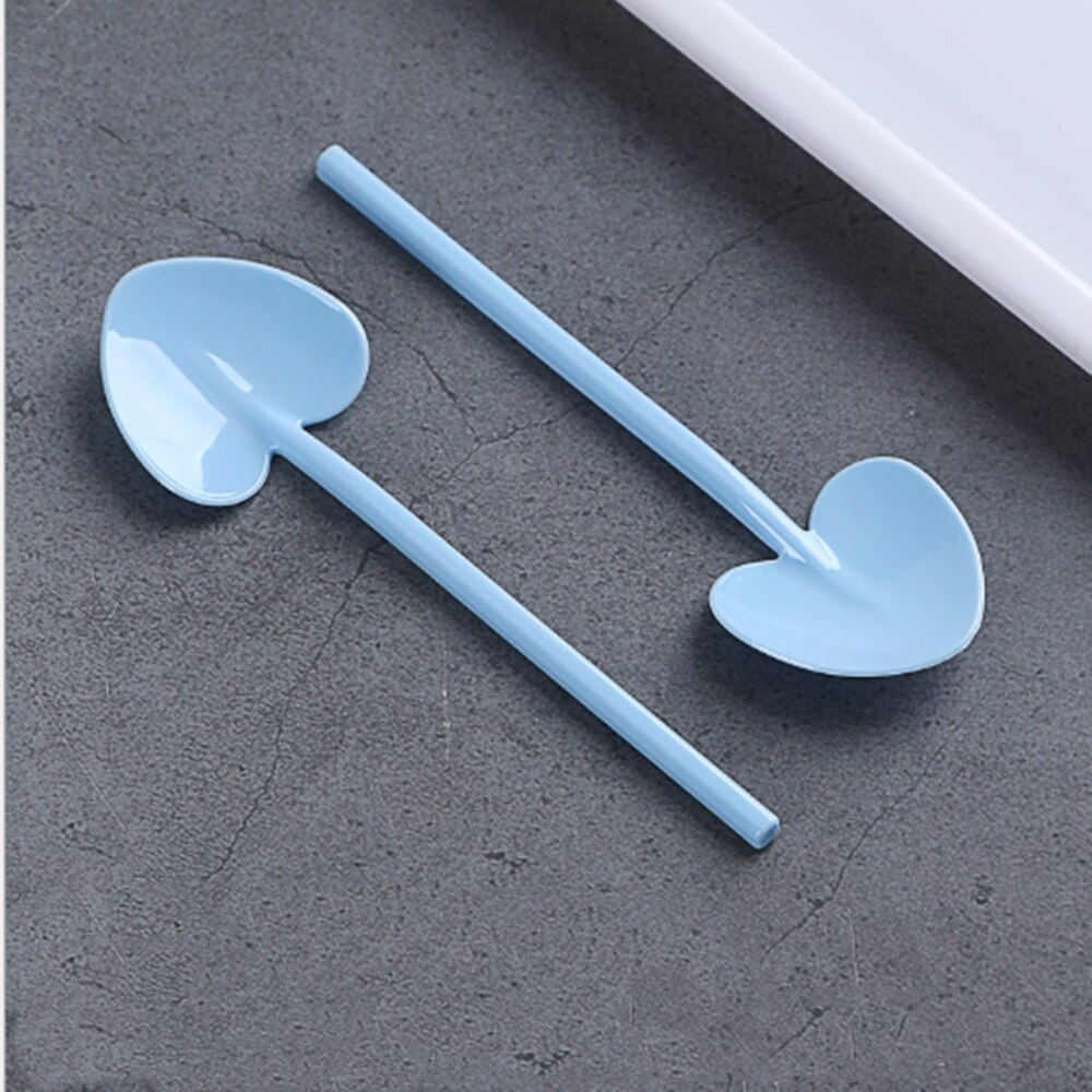 100 Stks/set Wegwerp Kleurrijke Dessert Yoghurt Pudding Lepels Food Grade Plastic Servies Winkels Verjaardag Feestartikelen: Blue2