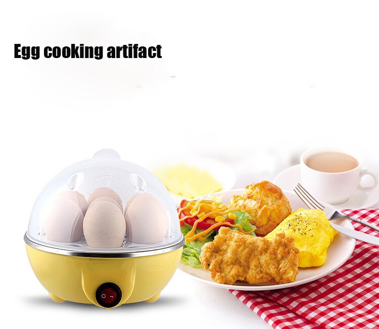 Rapid Heating Electric Egg Cooker 7 Eggs Capacity Boiler Steamer Pan Portable Kitchen Cooking Tools Utensil Cookware