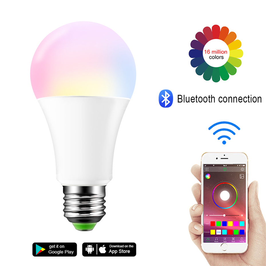 AC85-265V Bluetooth Dimbare LED Gloeilamp E27 B22 Led Light Spotlight 7 W RGB Magic Lamp Lamp voor Thuis verlichting