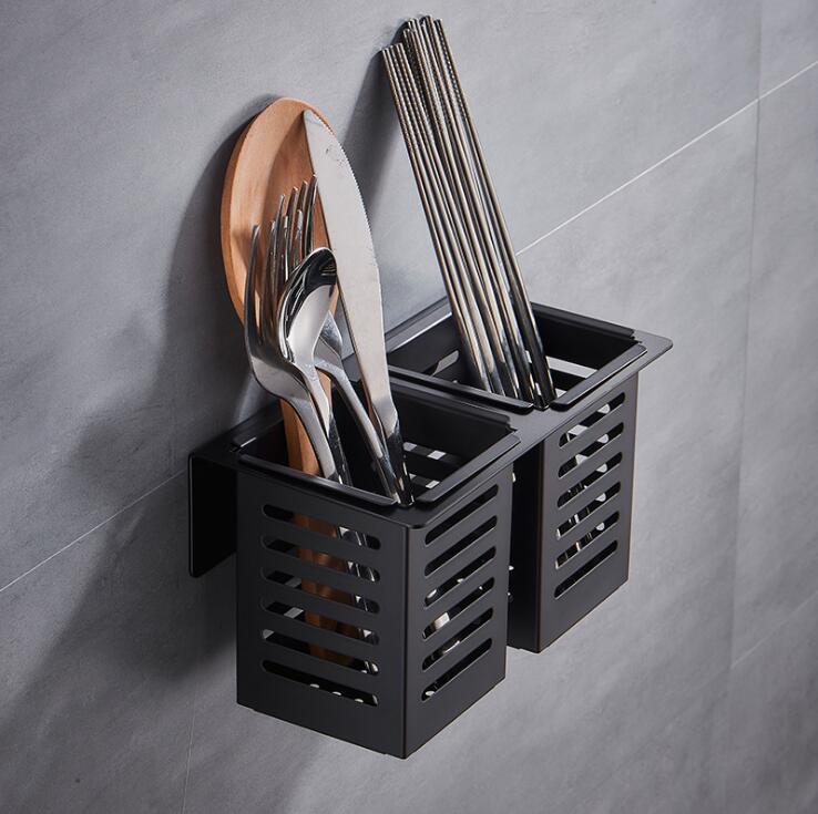 Shelf 304 Stainless steel wall-mounted chopsticks chopsticks drain rack chopsticks cage household kitchen spoon storage 9247K