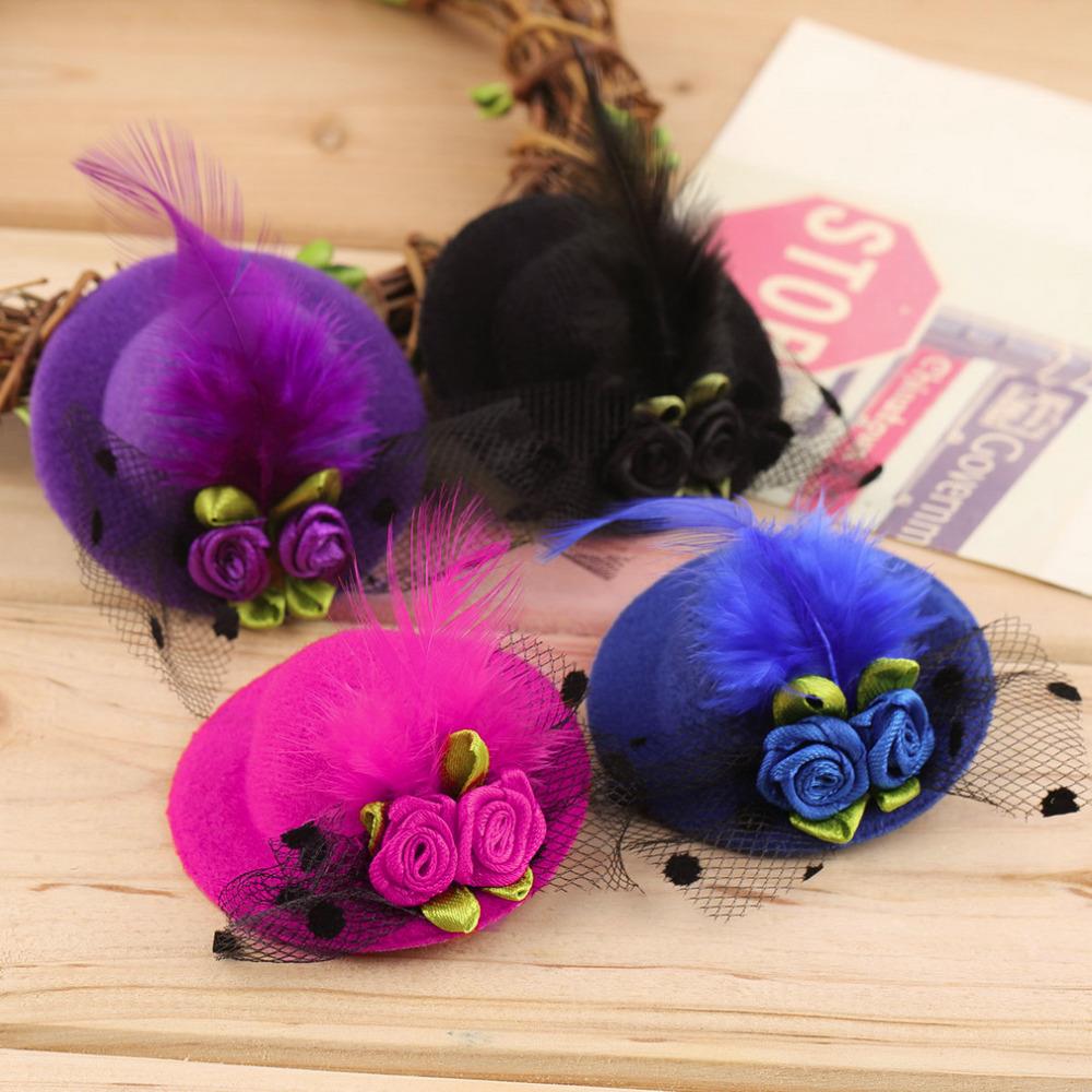 100% Popular Cute Children Kid Girl Mini Hat Style Head Hair Clip Party Decor Accessories