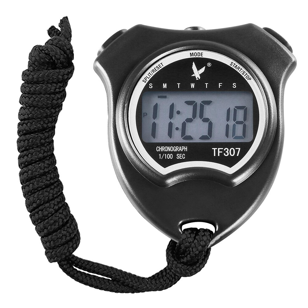 Enkele Rij 2 Herinneringen Stopwatch Met Tijd Datum Display Digitale Kalender Sport Timer Stopwatch Voor Running Basketbal Fiets