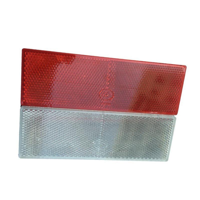 1 PC Red Or White Adhesive Plastic Reflector Reflective Warning Plate Stickers Sign For Car SUV Truck Motorcycle Safety Tool