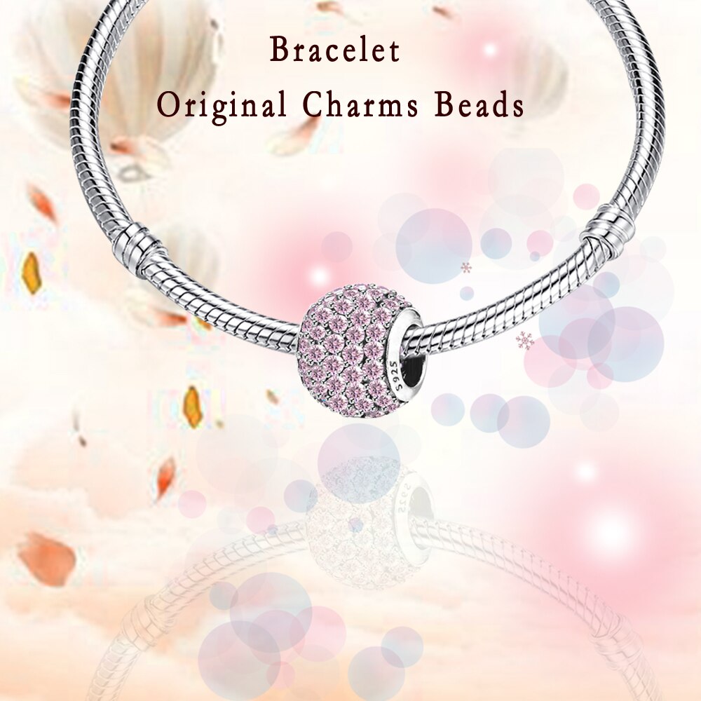 perles breloque 925 en argent Sterling bricolage Fit luxe breloques argent 925 Original Bracelets perles pour la fabrication de bijoux femmes