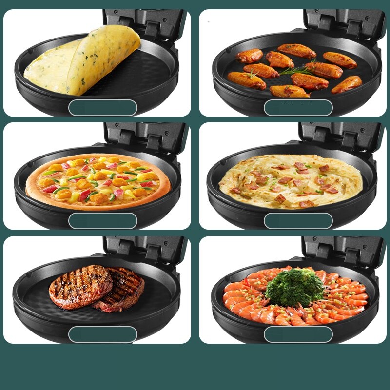 220V électrique crêpière antiadhésive double face chauffage ménage crêpe crêpe cuisson casserole Multi crêpe fabricant 29cm diamètre