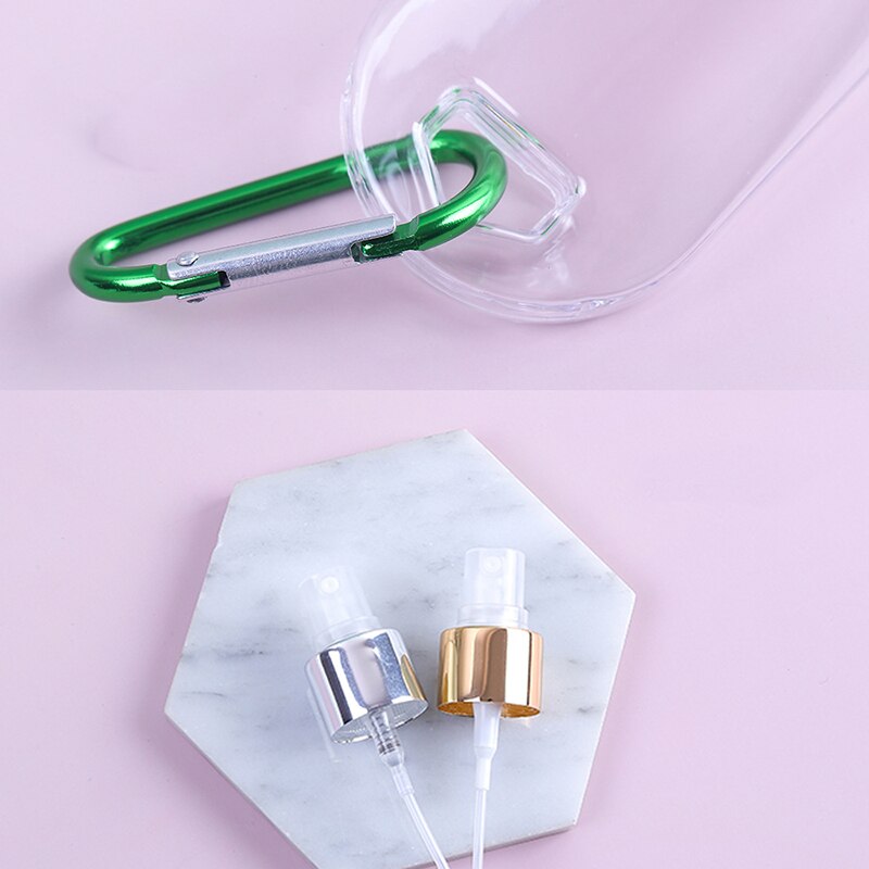 30/50ml Portable Heart Shape Empty Hand Sanitizer Bottle With Key Ring Hook travel Refillable empty Bottle Alcohol Containers