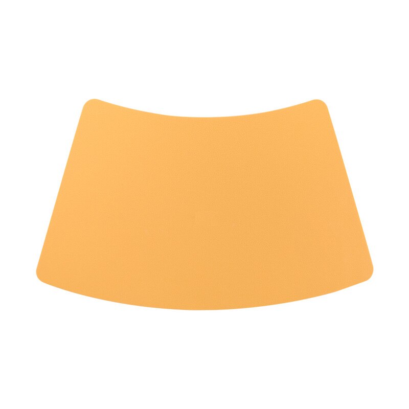 Silicone Placemat Round Table Tableware Coaster Mat Fan Individual Dinner Table Heat Insulation Mat Table Decoration Accessories: 1PCS Yellow