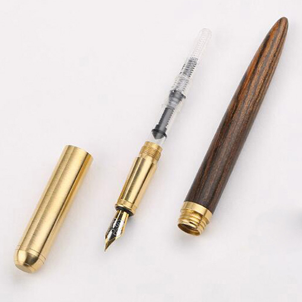 Luksuriøs messing klassisk fyldepen rød træ pære p... – Grandado